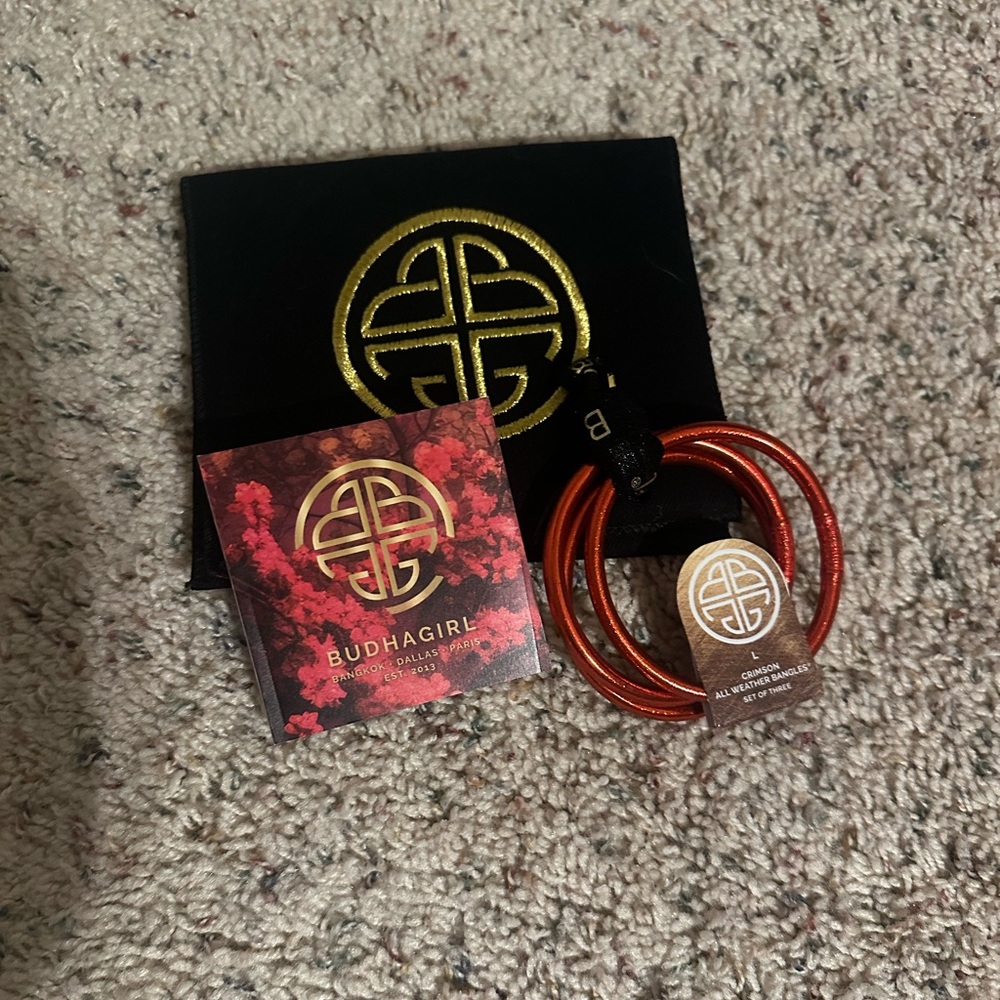 Red BUDHAGIRL bracelets